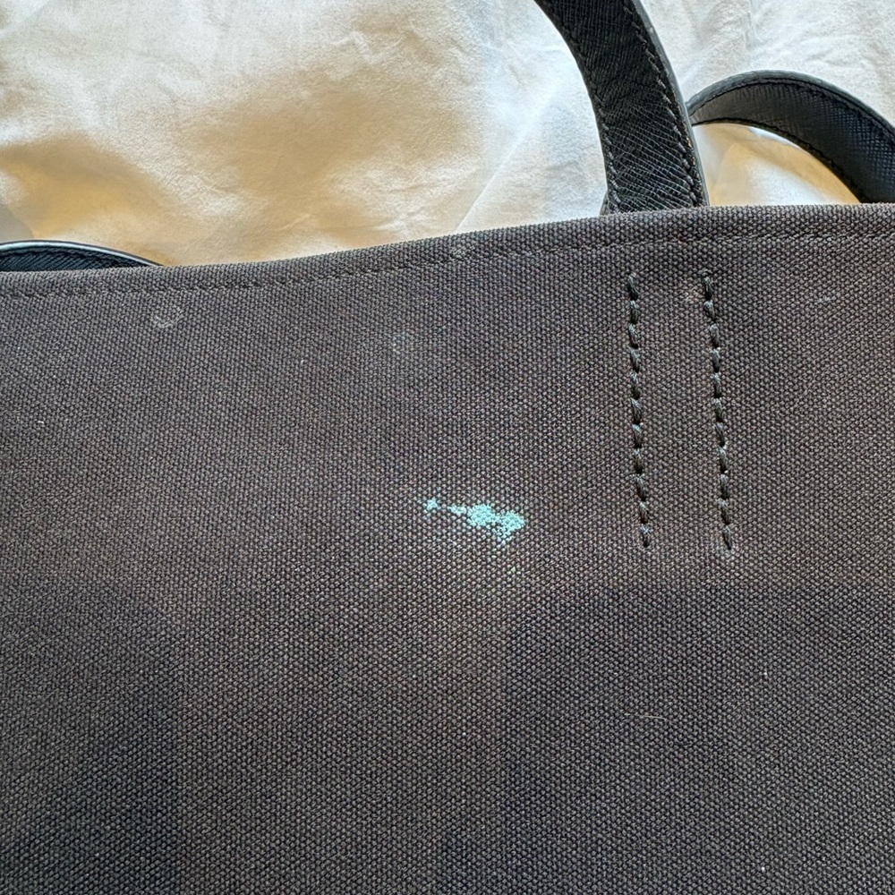 Prada Black Tote with White and Orange Graphic - Picture 4 of 7